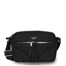 KNOMO Laptop Bag - KNOMO AVERY Cross Body Bag 10.5'' Black/Silver Hardware B2R0P049 Bags