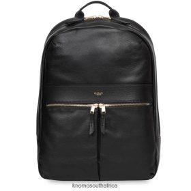 KNOMO Laptop Bag - KNOMO Beaux Leather 14'' Laptop Backpack Black/Gold Hardware B2R0P022 Bags