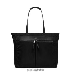 KNOMO Laptop Bag - KNOMO Grosvenor Place 15'' Expandable Laptop Tote Bag Black/Silver Hardware B2R0P01 Bags