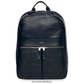 KNOMO Messenger Bag - KNOMO Beaux Leather 14'' Laptop Backpack Dark Navy Blazer/Silver Hardware B2R0P027 Bags