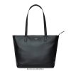 KNOMO South Africa - KNOMO Mini Maddox 13'' Leather Laptop Tote Bag Black/Gold Hardware B2R0P023 Bags